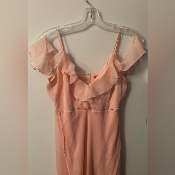 Guess peachy pink off the shoulder ruffle dress - Picture 3 of 6